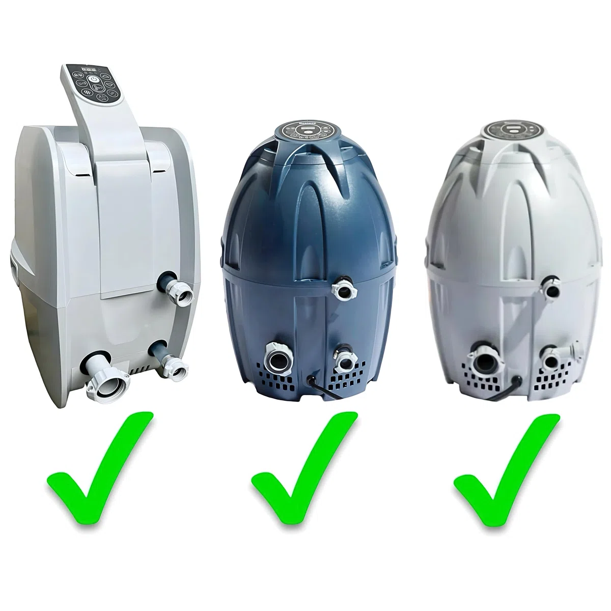 WiseWave Piezas de repuesto de acoplamiento de goma de silicona suave: compatible con Bestway Lay Z Spa SaluSpa Coleman, tinas de calor inflables portátiles de burbujas, todas las