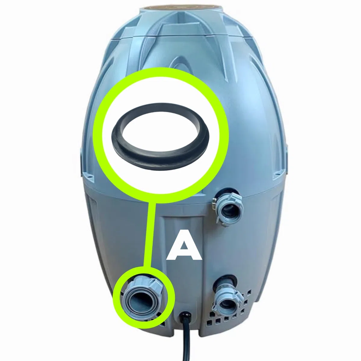 WiseWave Piezas de repuesto de acoplamiento de goma de silicona suave: compatible con Bestway Lay Z Spa SaluSpa Coleman, tinas de calor inflables portátiles de burbujas, todas las